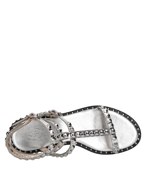 Flat in vernice ASH | PLAY MIRROR LEATHERARGENTO